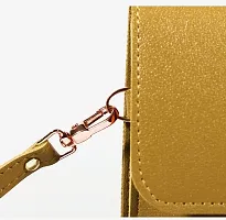 MOMISY Women Cellphone Sling Bag Card Holder Wallet Purse Clutch Handbag Crossbody Shoulder Bag for Girls (Yellow)-thumb2