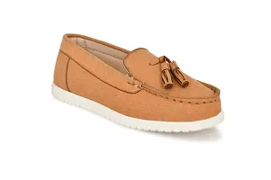 Peppa Kids Boys Loafers Shoes  in Synthetic,TPR Sole Tan Colour-thumb1