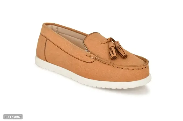 Peppa Kids Boys Loafers Shoes  in Synthetic,TPR Sole Tan Colour-thumb2