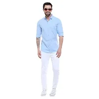 Trendy Men Slim Fit Solid Spread Collar Casual Shirt-thumb2