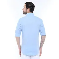 Trendy Men Slim Fit Solid Spread Collar Casual Shirt-thumb1