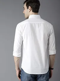 Trendy Men Slim Fit Solid Spread Collar Casual Shirt-thumb3