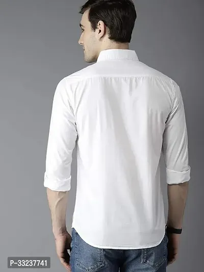 Trendy Men Slim Fit Solid Spread Collar Casual Shirt-thumb4