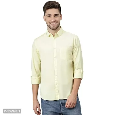 Trendy Men Slim Fit Solid Spread Collar Casual Shirt-thumb0