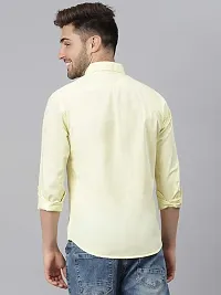 Trendy Men Slim Fit Solid Spread Collar Casual Shirt-thumb3