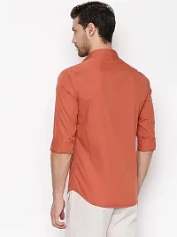 Trendy Men Slim Fit Solid Spread Collar Casual Shirt-thumb1