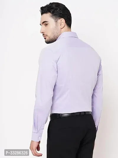 Trendy Men Slim Fit Solid Spread Collar Shirt-thumb3