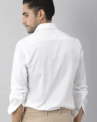 Trendy Men Slim Fit Solid Spread Collar Shirt-thumb2