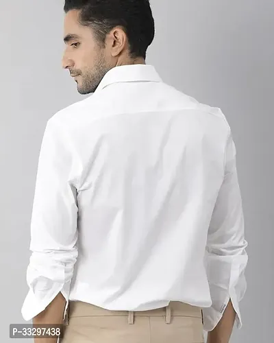 Trendy Men Slim Fit Solid Spread Collar Shirt-thumb3