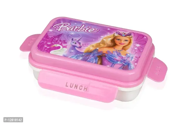 Snack Attack Lunch Box for Kids school 4/6 Convertible Compartments Barbie|  Portion Lunch Box | BPA Free