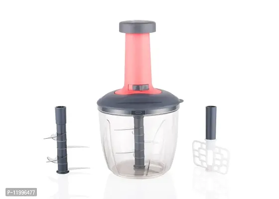 Chopper 1100 ML.VEG  FOOD CHOPPER, EXTRA HEAVY 6 STAINLESS STILL HEAVY BLADES. VEGETABLE,ONION,GINGER,NUT,CHILLY,DRY FRUIT CHOPPER, Veg chopper, veg cutter, kitchen chopper, HAND PUSH CHOPPER-thumb0