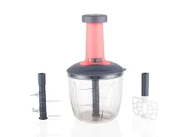 Chopper 1100 ML.VEG  FOOD CHOPPER, EXTRA HEAVY 6 STAINLESS STILL HEAVY BLADES. VEGETABLE,ONION,GINGER,NUT,CHILLY,DRY FRUIT CHOPPER, Veg chopper, veg cutter, kitchen chopper, HAND PUSH CHOPPER-thumb1