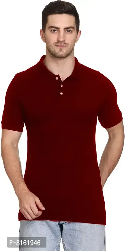 ROARERS Men Polo Neck Pique Cotton T-Shirt