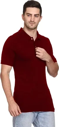 ROARERS Men Polo Neck Pique Cotton T-Shirt-thumb3