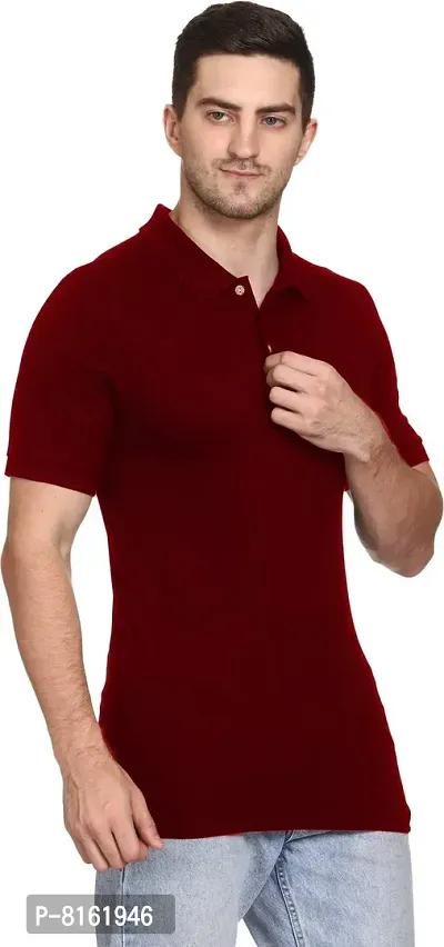 ROARERS Men Polo Neck Pique Cotton T-Shirt-thumb4