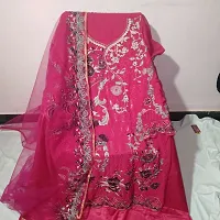 Pakistani Suit Beautiful Georgette Dress Material With Dupatta For Women-thumb1