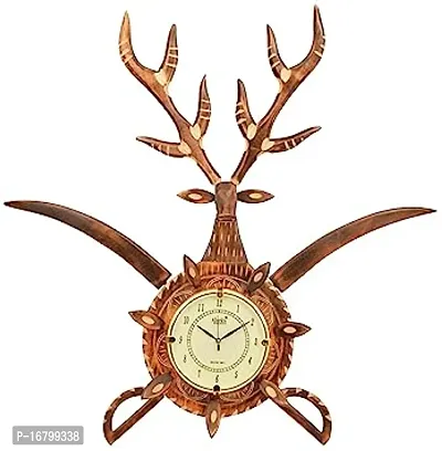 Designer Brown Wood Analog Wall Clock