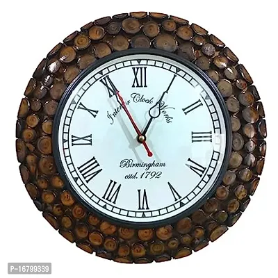 Designer Brown Wood Analog Wall Clock