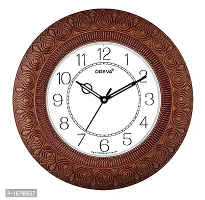 Designer Coffee Wood Analog Wall Clock