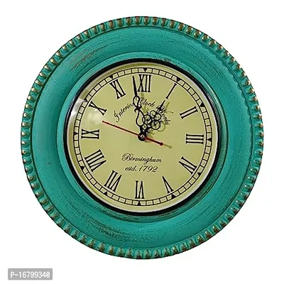 Designer Green Wood Analog Wall Clock