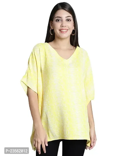 Fine Me Summer Cool Batik Kaftan Dress for Women - Yellow-thumb0