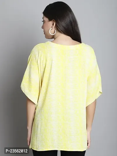 Fine Me Summer Cool Batik Kaftan Dress for Women - Yellow-thumb2