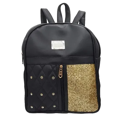 The Pearls | Leather Backpack & Gold Pearls | Backpacks for Women and Girls  | Stylish Leather BackPack