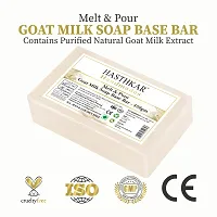 Hasthkar Handmades Soap Base Bar For Soap Making | Goat Milk Melt  Pour Clear Transparent | 100% Glycerine Soap base | SLS  SLES Paraben Free | 450Gm (Pack of 2)-thumb2