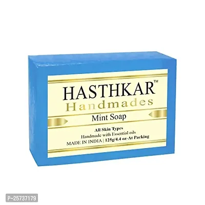 byPureNaturals Hasthkar Handmades Glycerine Mint Soap 125gm for Men  Women Pack of 3-thumb2