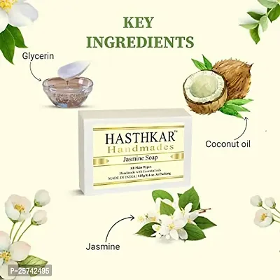 Hasthkar Handmades Glycerine Jasmine Soap 125gm pack of 5-thumb4