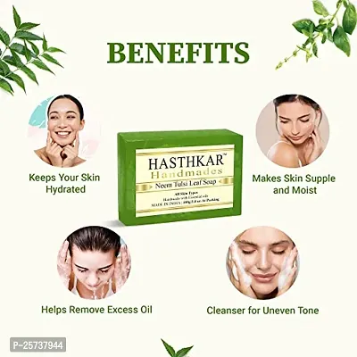 Hasthkar Handmades Glycerine Neem tulsi leaf Soap 100gm pack of 6-thumb5