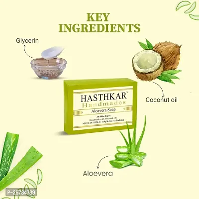 byPureNaturals Hasthkar Handmades Glycerine Aloevera Soap 125gm for Men  Women Pack of 4-thumb3