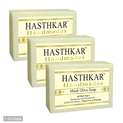 Hasthkar Handmades Glycerine Natural Soap Bathing Bar, For Skin Moisturisation, Ideal For All Skin Types 125gm Men