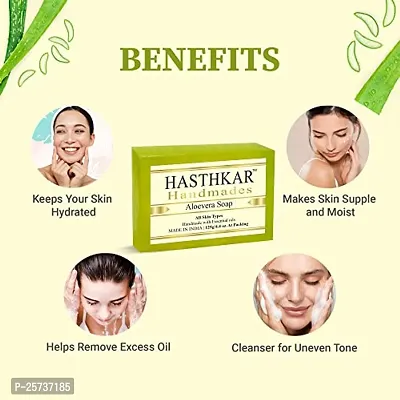 Hasthkar Handmades Glycerine Natural Soap Bathing Bar, For Skin Moisturisation, Ideal For All Skin Types 125gm Men-thumb5