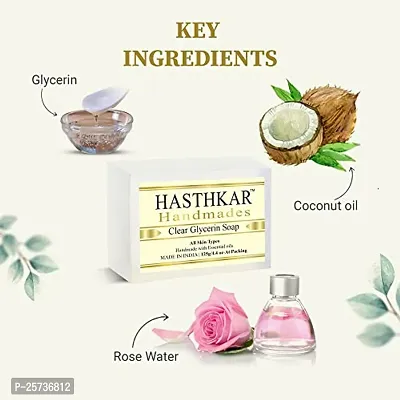 Hasthkar Handmades Glycerine Natural Soap Bathing Bar, For Skin Moisturisation, Ideal For All Skin Types 125gm Men  Women-thumb4