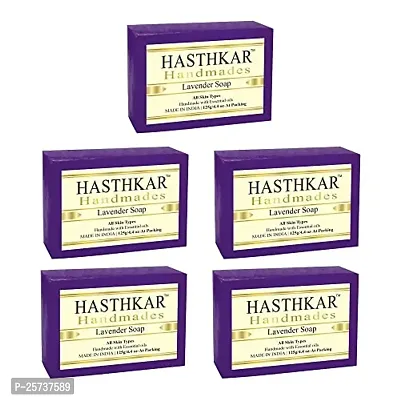 Hasthkar Handmades Glycerine Lavender Soap 125gm pack of 5