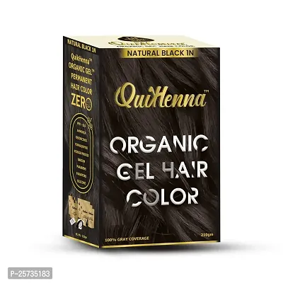 QuikHenna Organic Gel Hair Colour - PPD  Ammonia Free Permanent Natural Hair Color 210gm