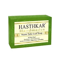 Hasthkar Handmades Glycerine Neem tulsi leaf Soap 100gm pack of 6-thumb1