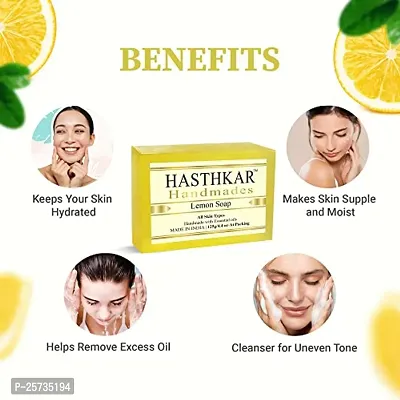 Hasthkar Handmades Glycerine Lemon Soap 125gm pack of 6-thumb5