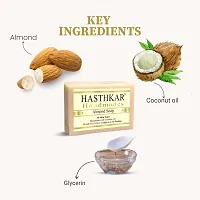 Hasthkar Handmades Glycerine Natural Almond Soap Bathing Bar, For Skin Moisturisation, Ideal For All Skin Types 125gm Men  Women Pack of 4-thumb2