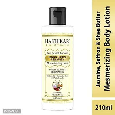 byPureNaturals Hasthkar Natural and Herbal Jasmine Saffron  Shea Butter Mesmerizing Body Lotion for Men Women 210ml-thumb5