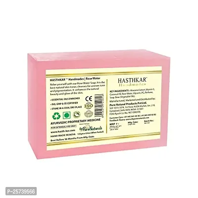 Hasthkar Handmades Glycerine Rose water Soap 125gm PACK OF 3-thumb3