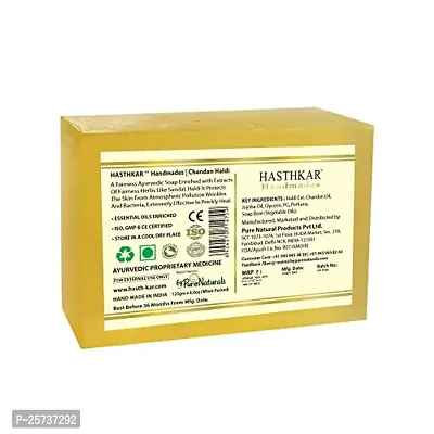 Hasthkar Handmades Glycerine Chandan haldi Soap 125gm pack of 4-thumb3