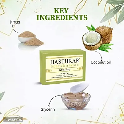 byPureNaturals Hasthkar Handmades Glycerine Khus Soap 125gm for Men  Women Pack of 4-thumb4