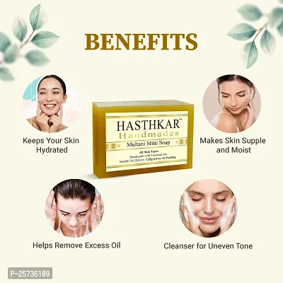 Hasthkar Handmades Glycerine Natural Soap Bathing Bar, For Skin Moisturisation, Ideal For All Skin Types 125gm Men  Women-thumb4