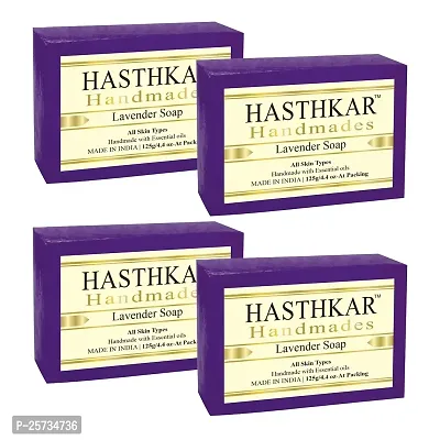 Hasthkar Handmades Glycerine Natural Soap Bathing Bar, For Skin Moisturisation, Ideal For All Skin Types 125gm Men?-thumb0