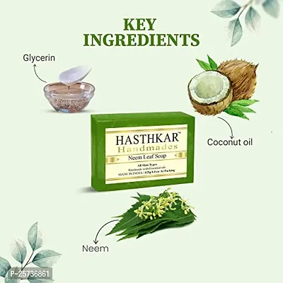 Hasthkar Handmades Glycerine Neem leaf Soap 125gm pack of 5-thumb4