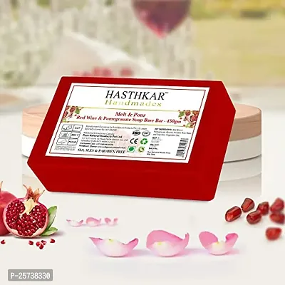 bypurenaturals Hasthkar Soap Base Bar (450G) For Soap Making, Red Wine with Pomegranate Extract Melt  Pour Clear Transparent Glycerine Soap Base, Pure Organic  Natural, SLS  SLES, Paraben Free-thumb3