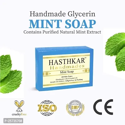 Hasthkar Handmades Glycerine Natural Soap Bathing Bar, For Skin Moisturisation, Ideal For All Skin Types 125gm Men-thumb5