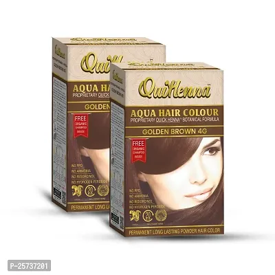 byPureNaturals QuikHenna Aqua Powder Hair Colour for Men  Women, 110GM | Long Lasting Powder Hair Colour | PPD  Ammonia Free Hair Color